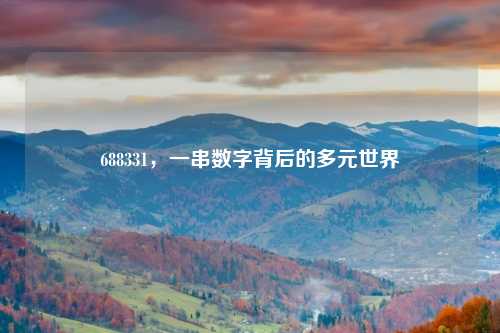 688331，一串数字背后的多元世界