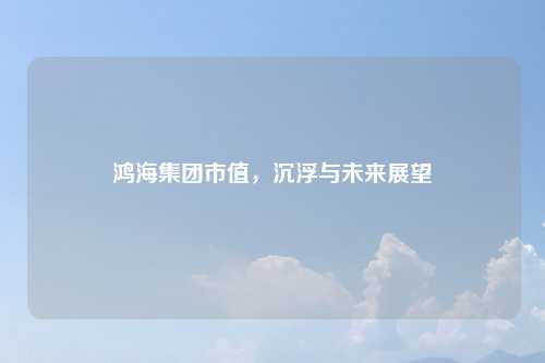 鸿海集团市值，沉浮与未来展望