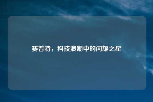 赛普特，科技浪潮中的闪耀之星