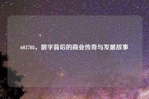 603708，数字背后的商业传奇与发展故事