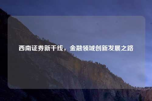西南证券新干线，金融领域创新发展之路
