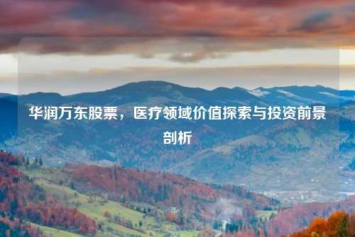 华润万东股票，医疗领域价值探索与投资前景剖析