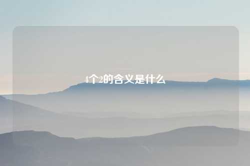 4个2的含义是什么