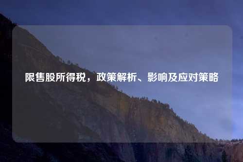 限售股所得税，政策解析、影响及应对策略