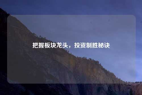 把握板块龙头，投资制胜秘诀