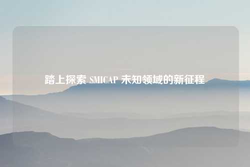 踏上探索 SMICAP 未知领域的新征程