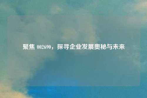 聚焦 002690，探寻企业发展奥秘与未来