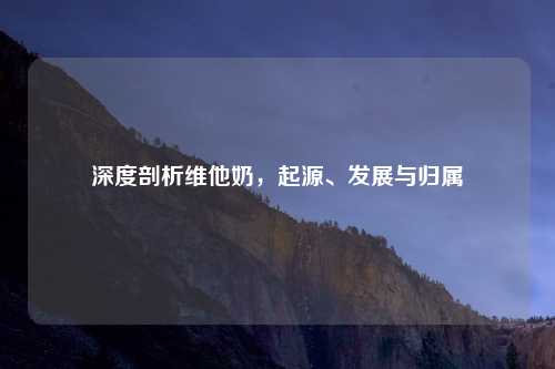 深度剖析维他奶，起源、发展与归属