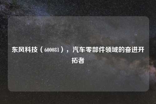 东风科技（600081），汽车零部件领域的奋进开拓者