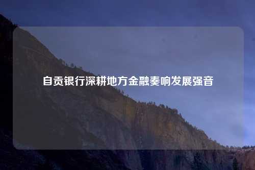 自贡银行深耕地方金融奏响发展强音