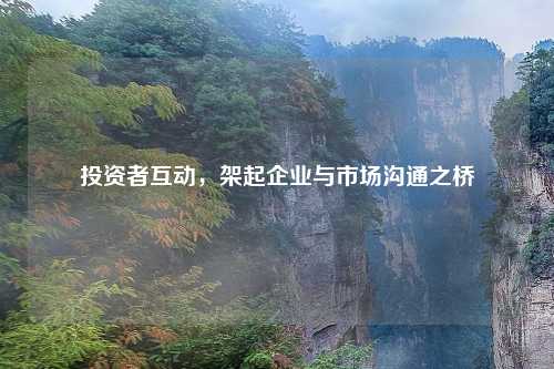 投资者互动，架起企业与市场沟通之桥