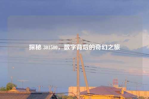 探秘 301500，数字背后的奇幻之旅