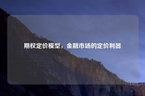 期权定价模型，金融市场的定价利器