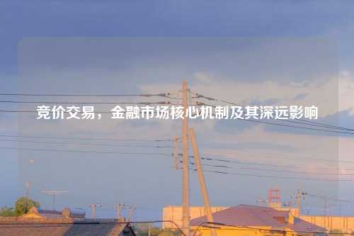 竞价交易，金融市场核心机制及其深远影响