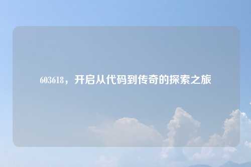 603618，开启从代码到传奇的探索之旅
