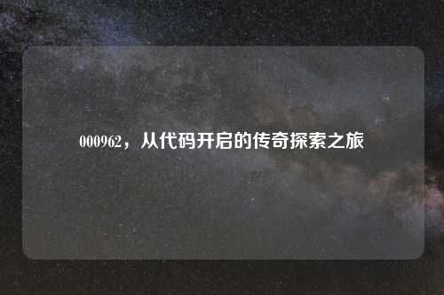 000962，从代码开启的传奇探索之旅