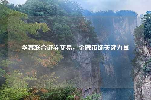 华泰联合证券交易，金融市场关键力量