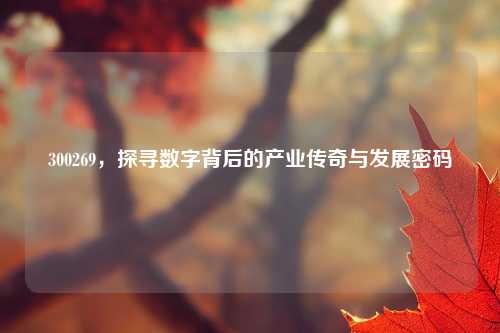 300269，探寻数字背后的产业传奇与发展密码