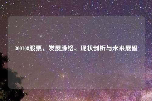 300108股票，发展脉络、现状剖析与未来展望