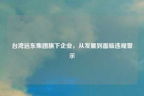 台湾远东集团旗下企业，从发展到面临违规警示
