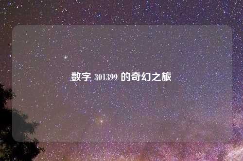 数字 301399 的奇幻之旅