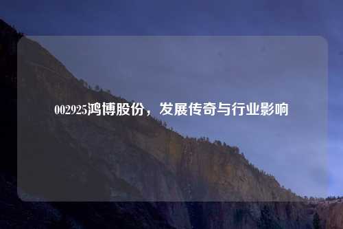 002925鸿博股份,发展传奇与行业影响