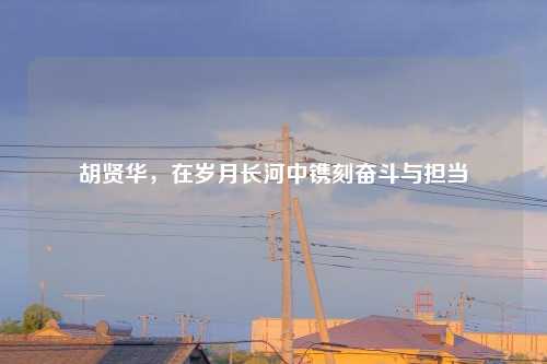 胡贤华,在岁月长河中镌刻奋斗与担当