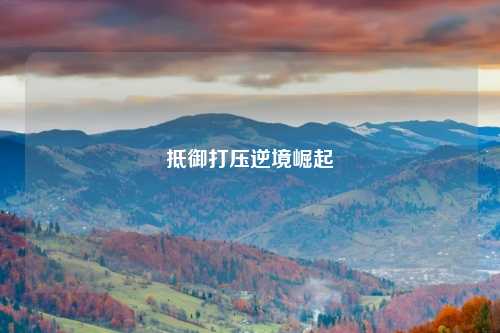 抵御打压逆境崛起