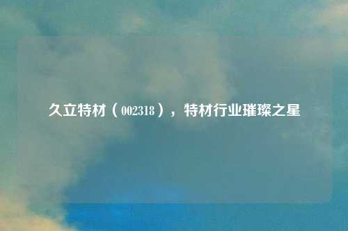 久立特材(002318),特材行业璀璨之星