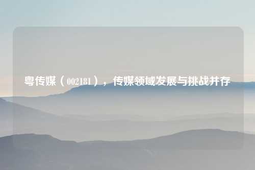 粤传媒(002181),传媒领域发展与挑战并存