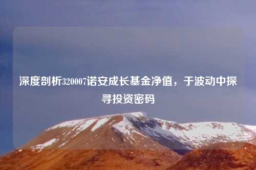 深度剖析320007诺安成长基金净值，于波动中探寻投资密码