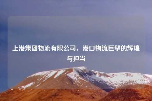 上港集团物流有限公司,港口物流巨擘的辉煌与担当