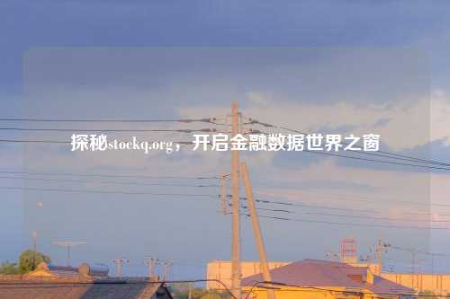 探秘stockq.org，开启金融数据世界之窗