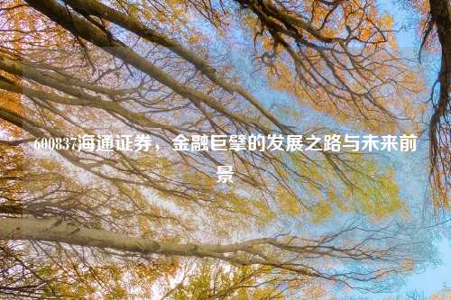 600837海通证券，金融巨擘的发展之路与未来前景