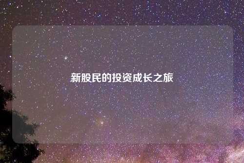 新股民的投资成长之旅