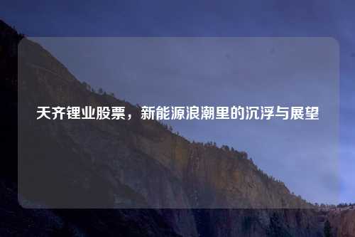 天齐锂业股票，新能源浪潮里的沉浮与展望