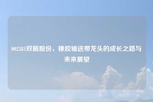 002381双箭股份，橡胶输送带龙头的成长之路与未来展望